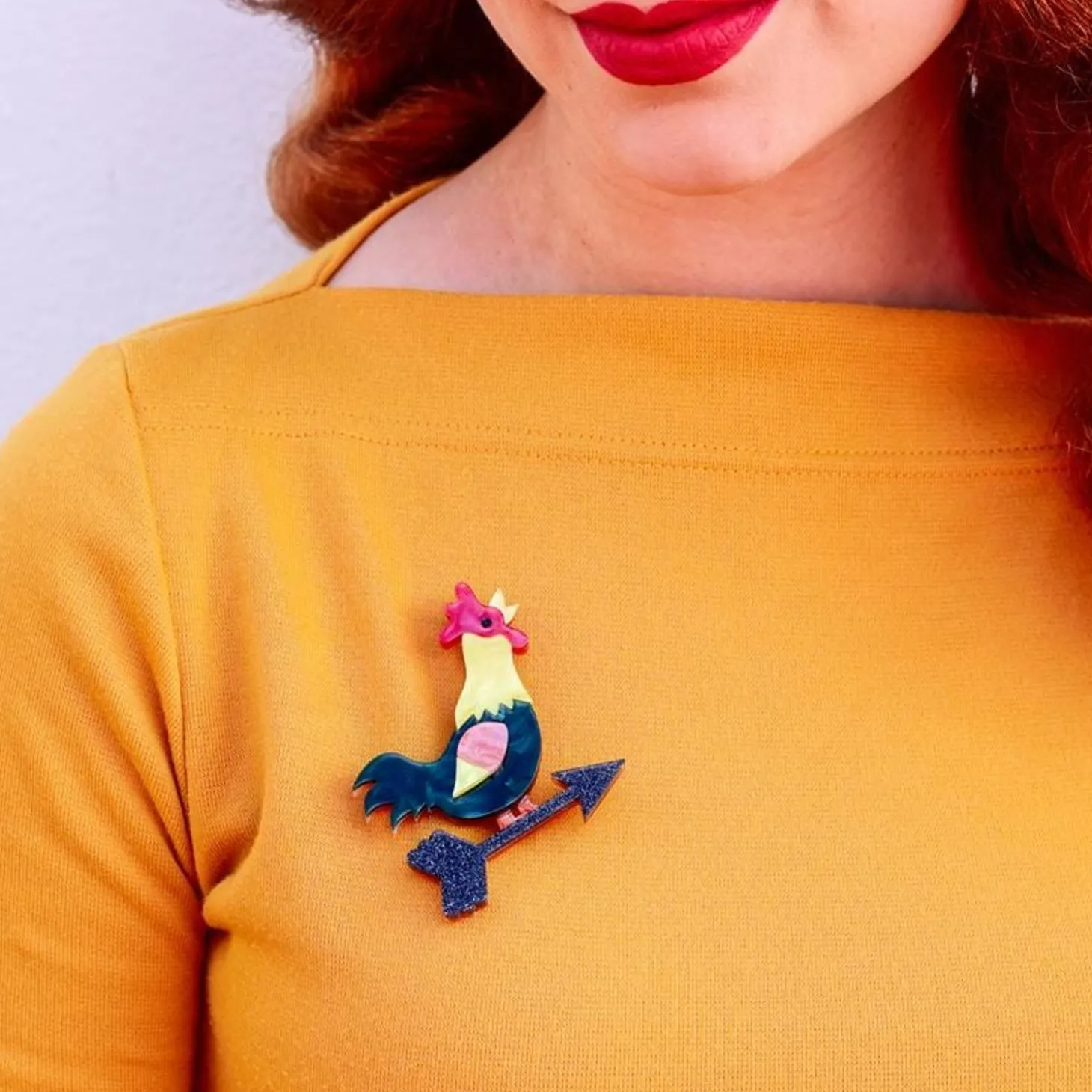 Cockadoodle Doo Brooch