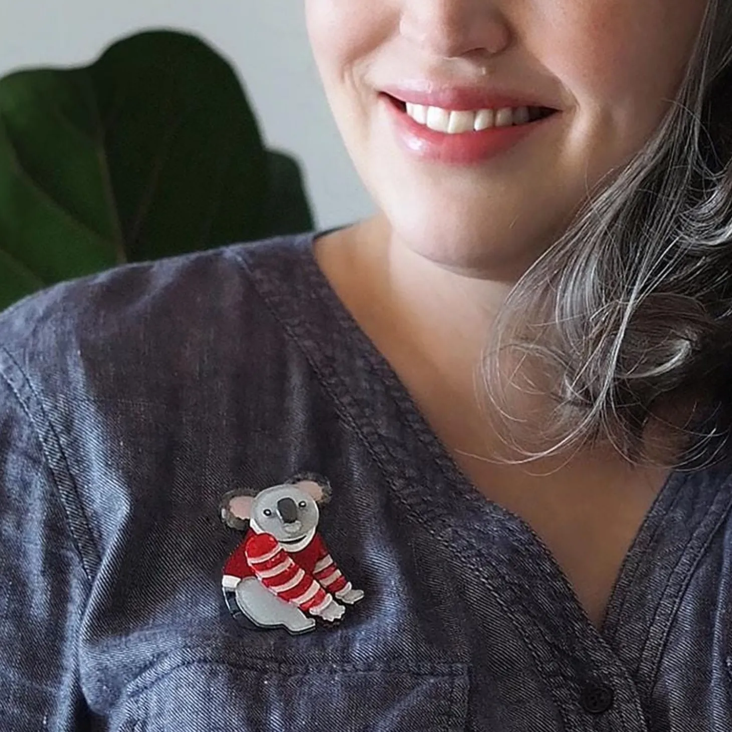 Comfy Christmas Koala Brooch