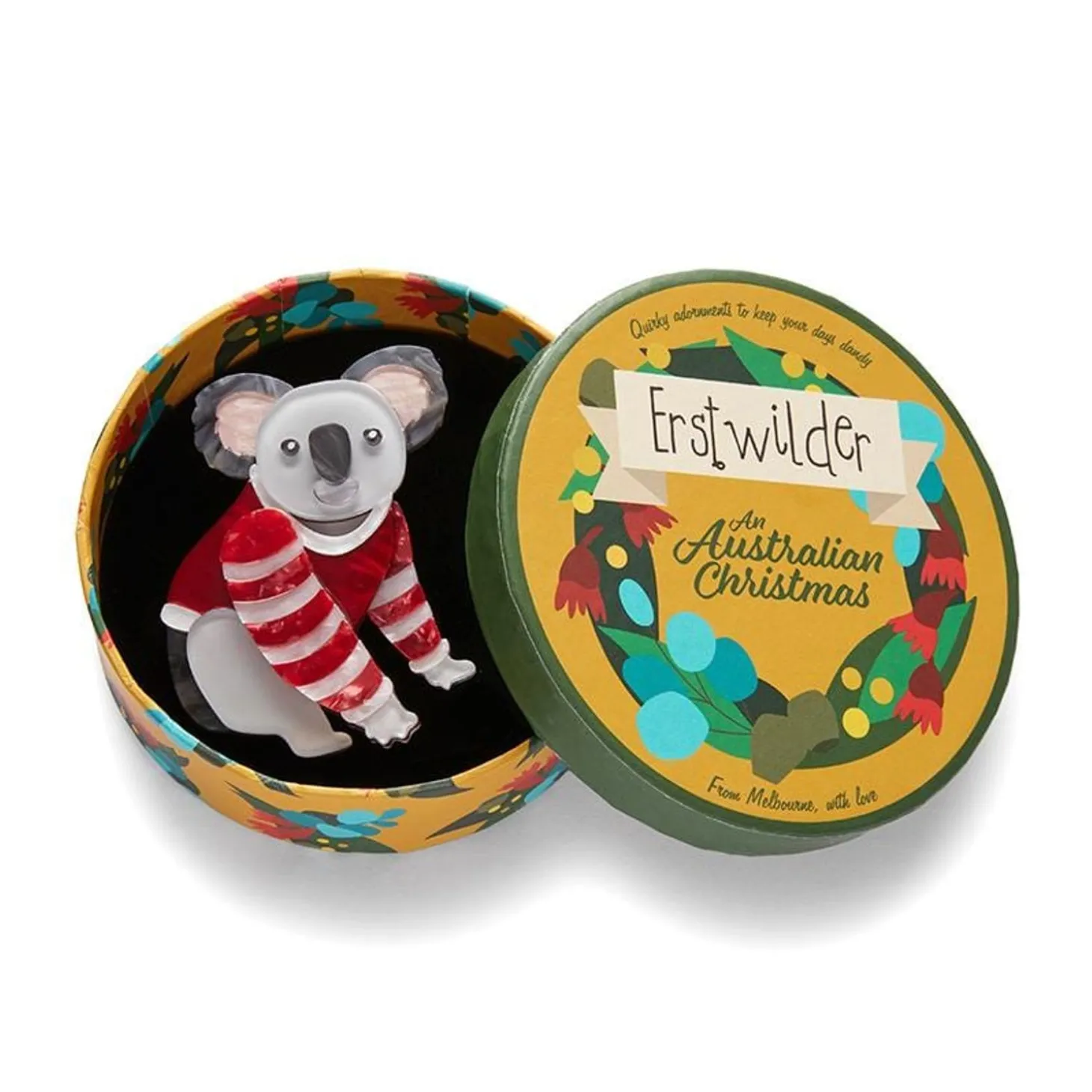 Comfy Christmas Koala Brooch