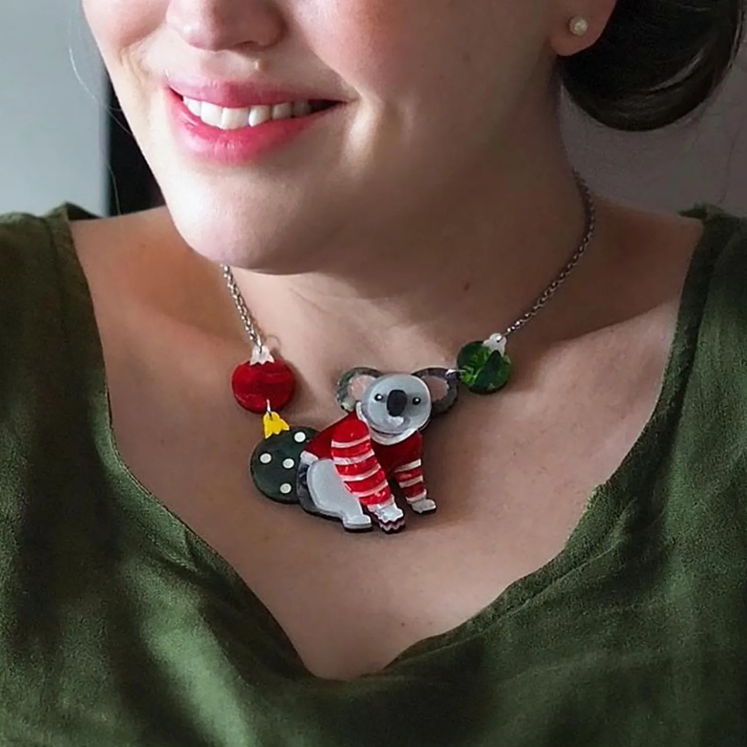 Comfy Christmas Koala Necklace