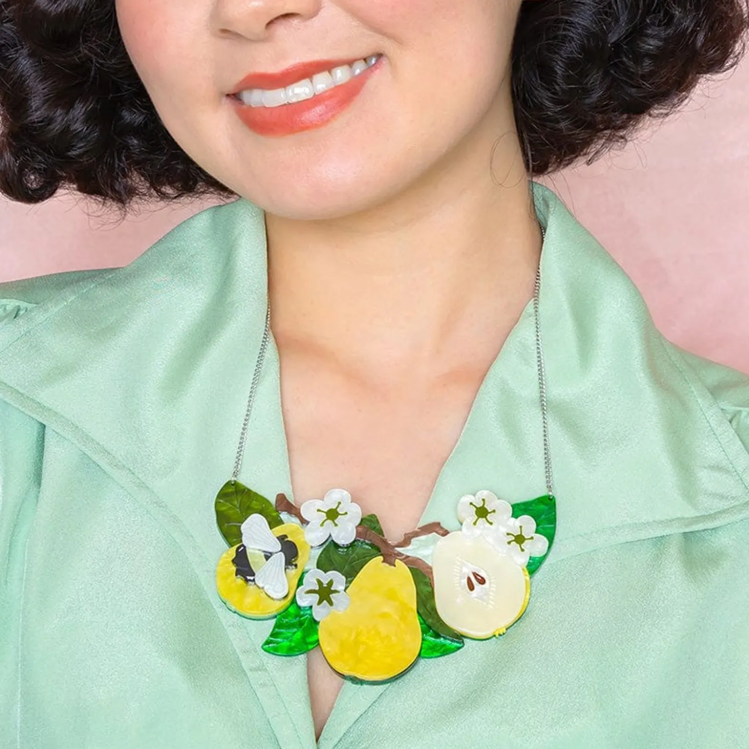 Compare The Pear Statement Necklace