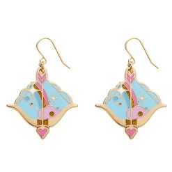 Cupid'S Aim Enamel Drop Earrings