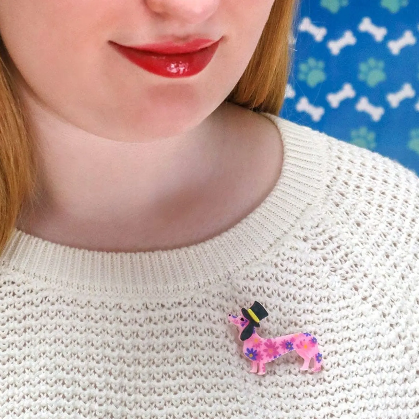 Dapper Dachsund Mini Brooch