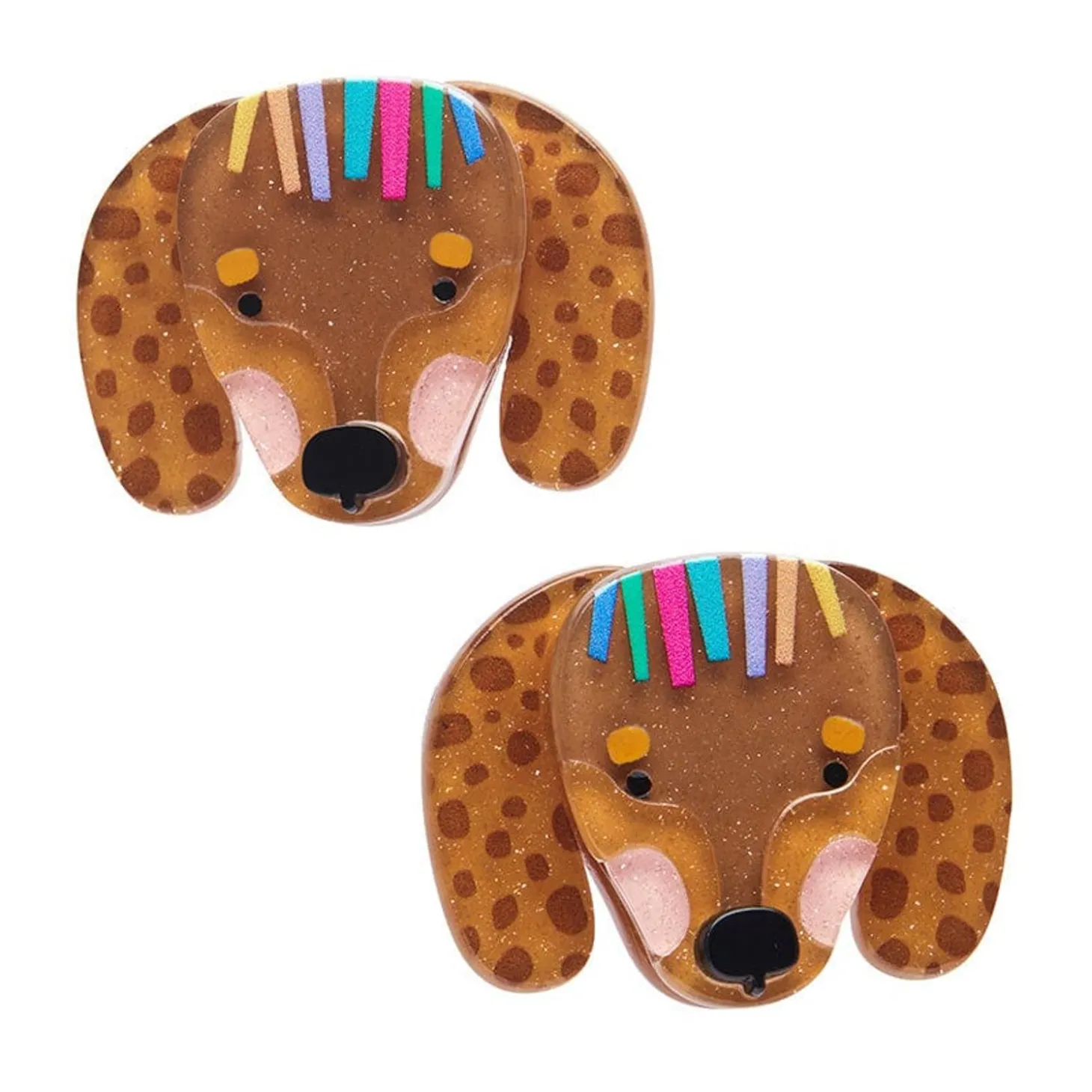 Darcy The Dachshund Hair Clips Set - 2 Piece