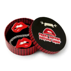 Double Feature Lips Double Brooch