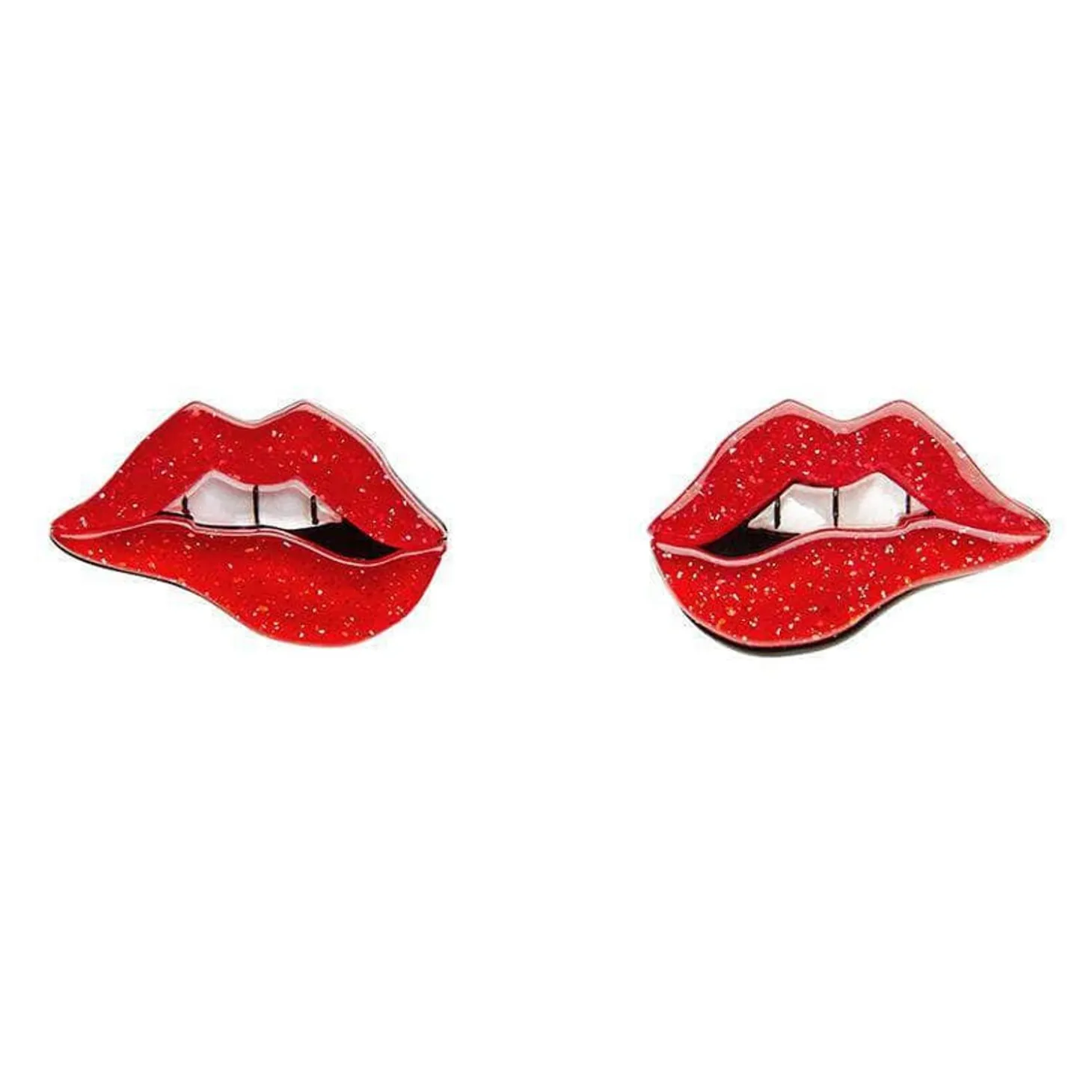 Double Feature Lips Stud Earrings