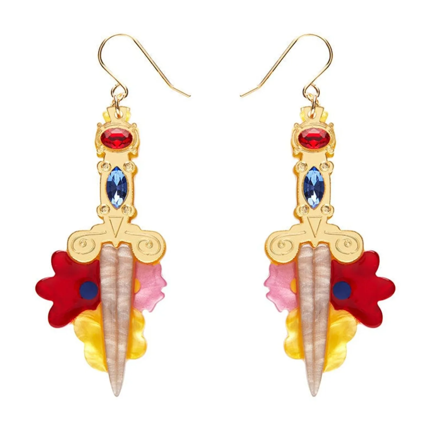 Double-Edged Delight Drop Earrings