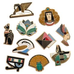 Egyptian Revival Enamel Pin Pack - 10 Piece