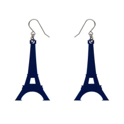 Eiffel Tower Solid Resin Drop Earrings - Blue