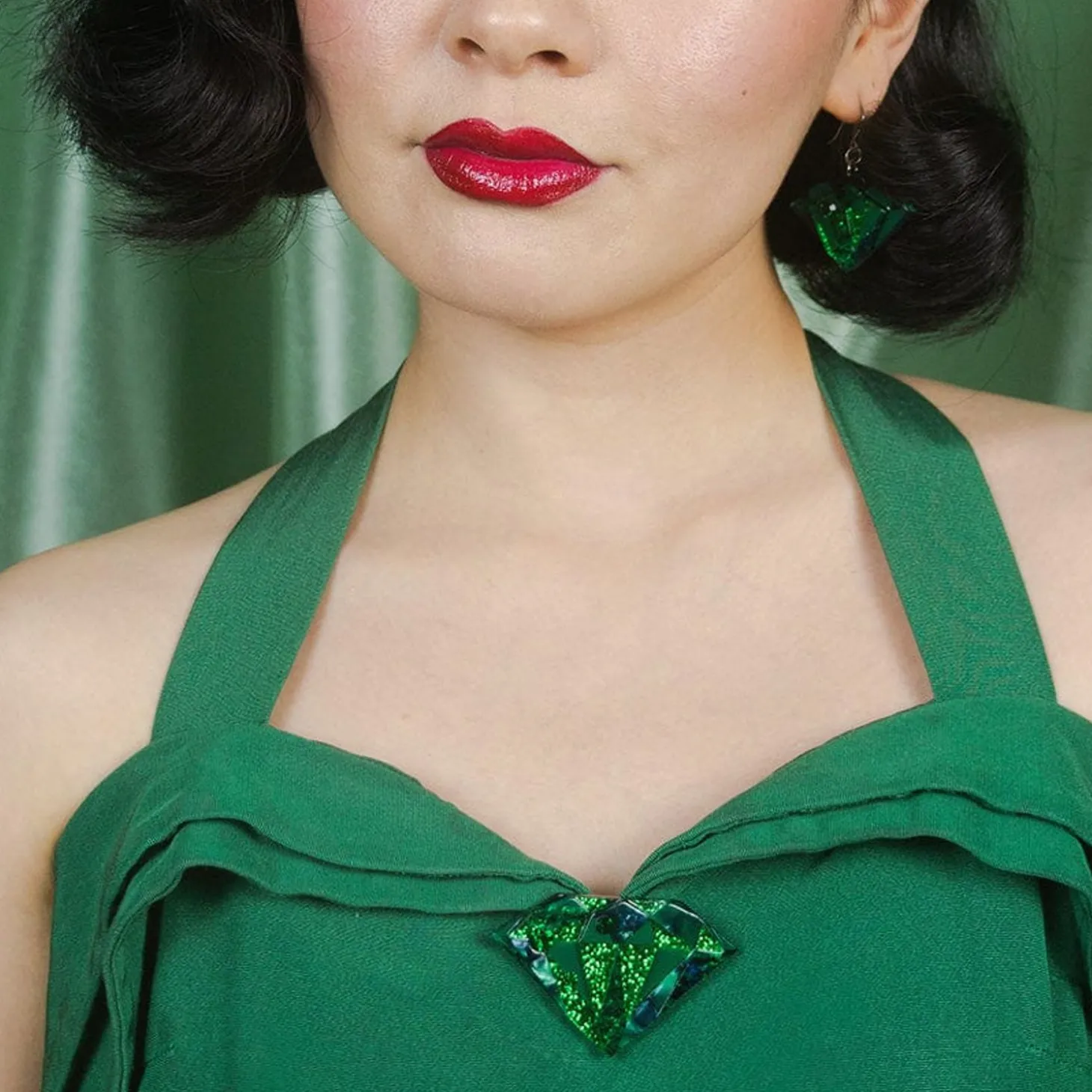 Emerald Brooch