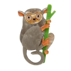 Eyes Wide Open Tarsier Brooch