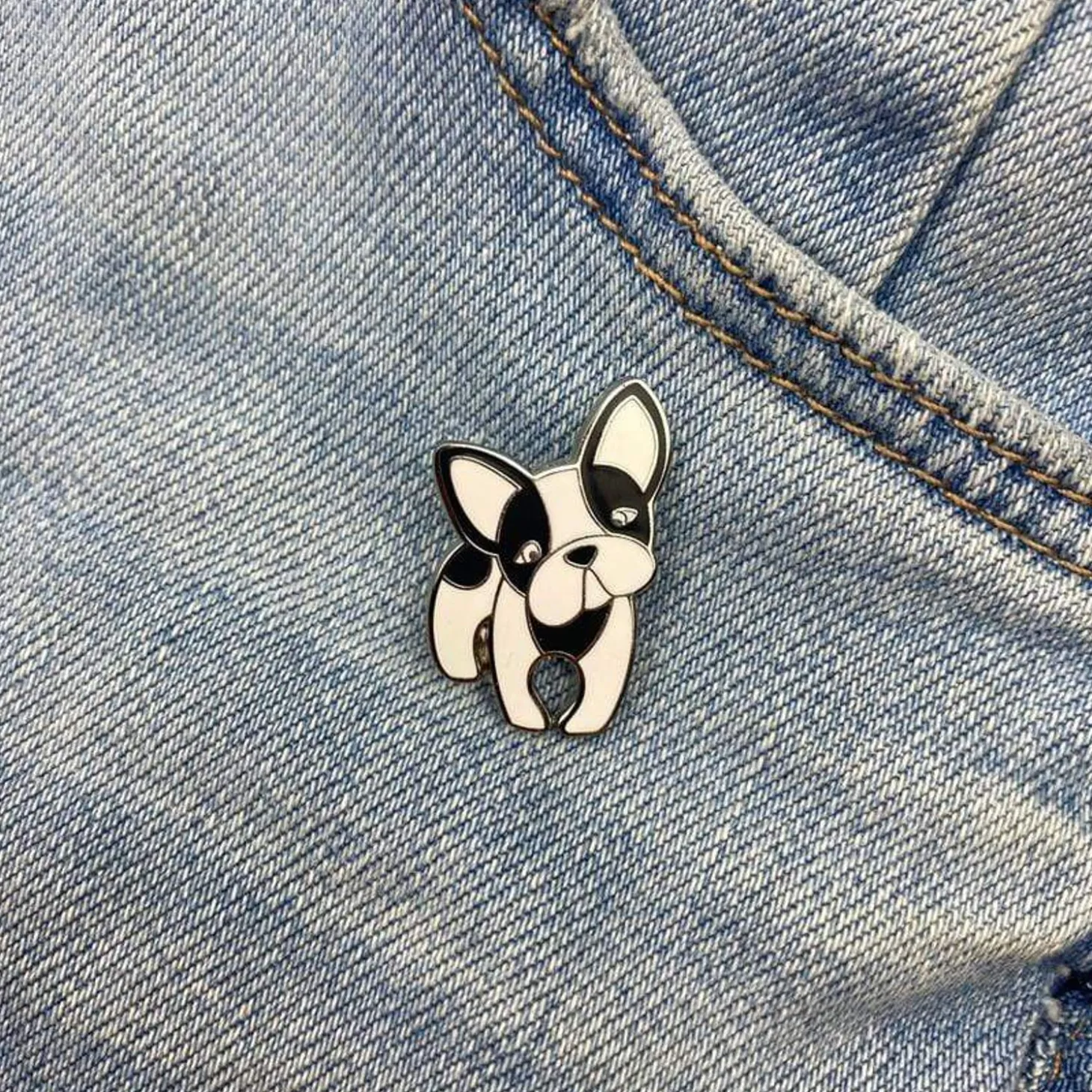 Fabian The French Bulldog Enamel Pin