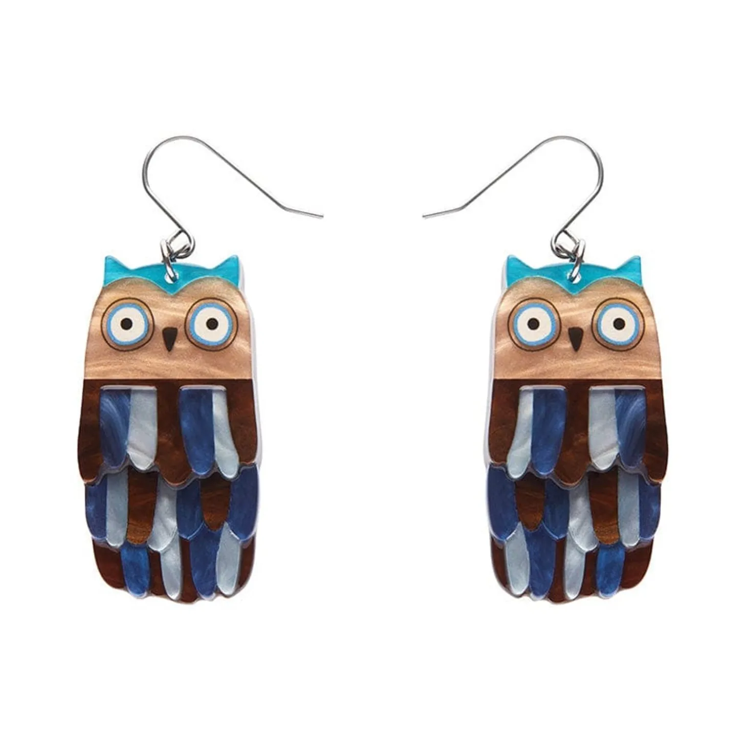 Feather Dress Drop Earrings