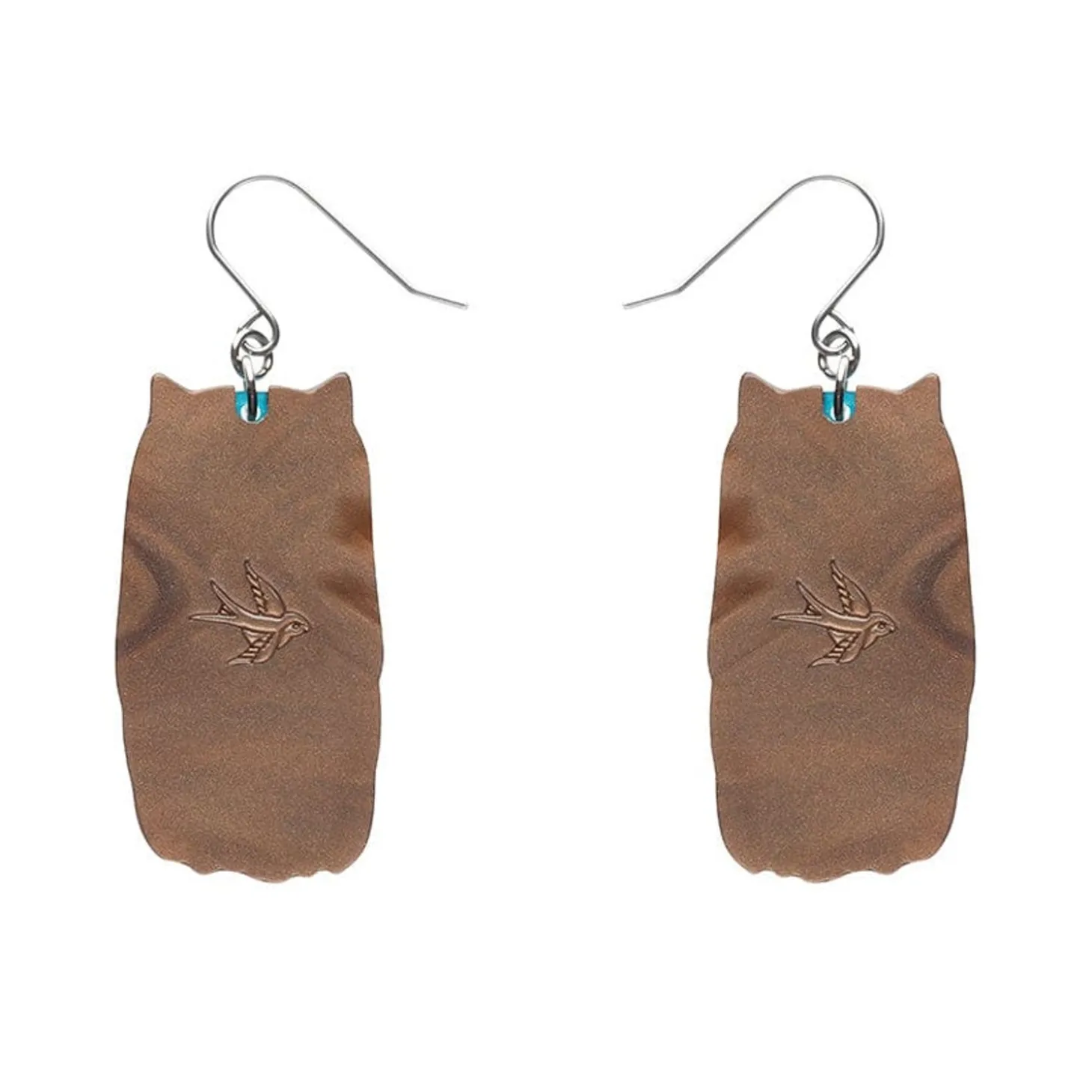 Feather Dress Drop Earrings