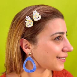Feline Florescence Hair Clips Set - 2 Piece