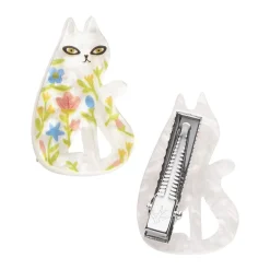 Feline Florescence Hair Clips Set - 2 Piece