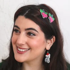 Festive Foliage Hair Clips Set - 2 Piece
