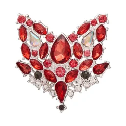Flora Fox Face Stone Set Crystal Brooch