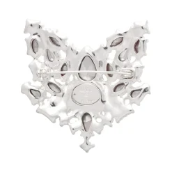 Flora Fox Face Stone Set Crystal Brooch