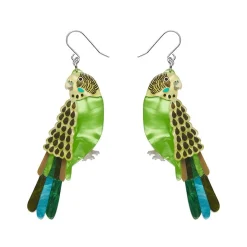 Flossie The Budgie Drop Earrings