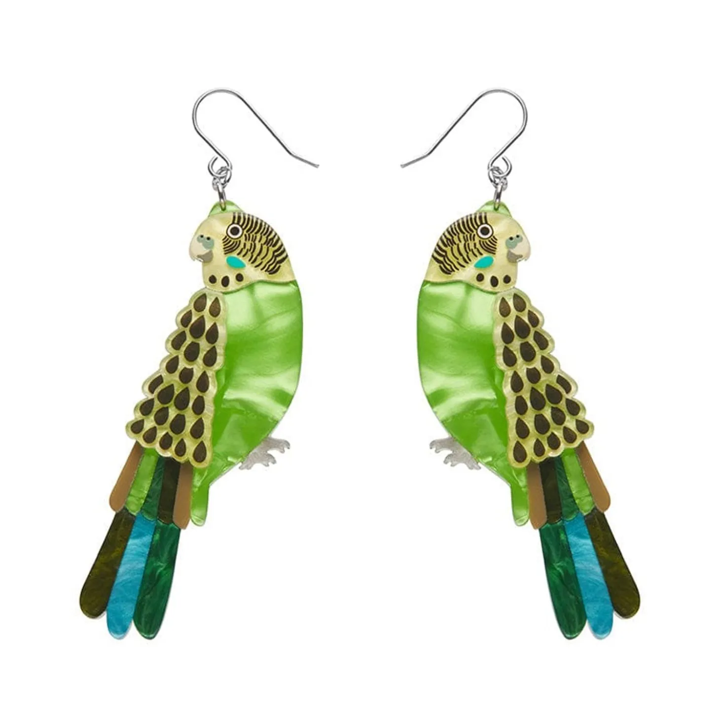 Flossie The Budgie Drop Earrings