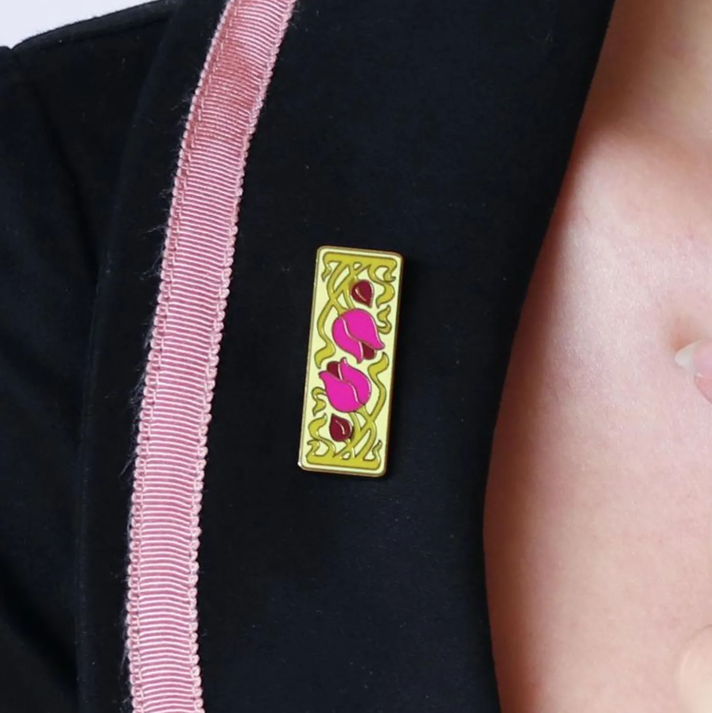 Flower And Thorn Enamel Pin