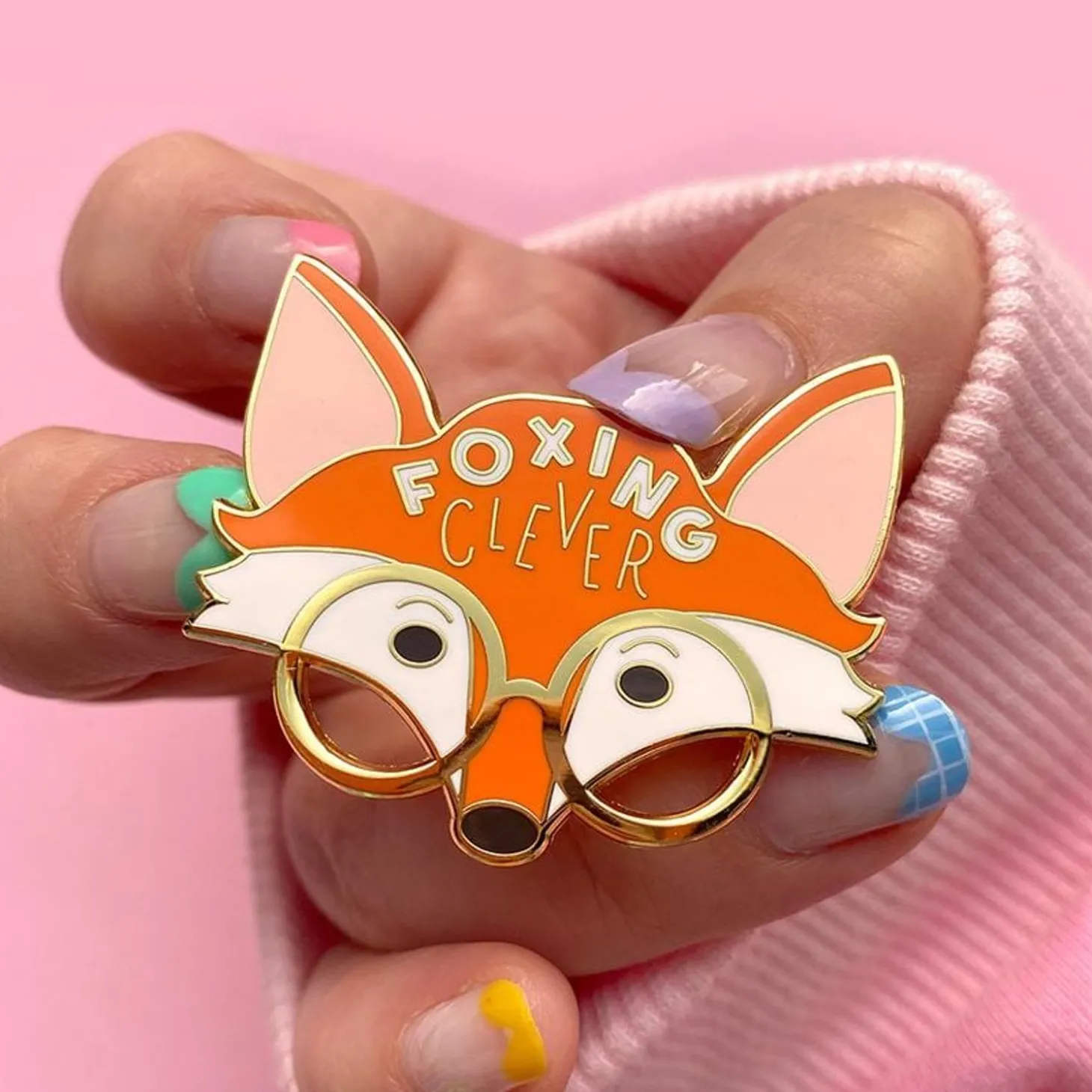 Foxing Clever Enamel Pin