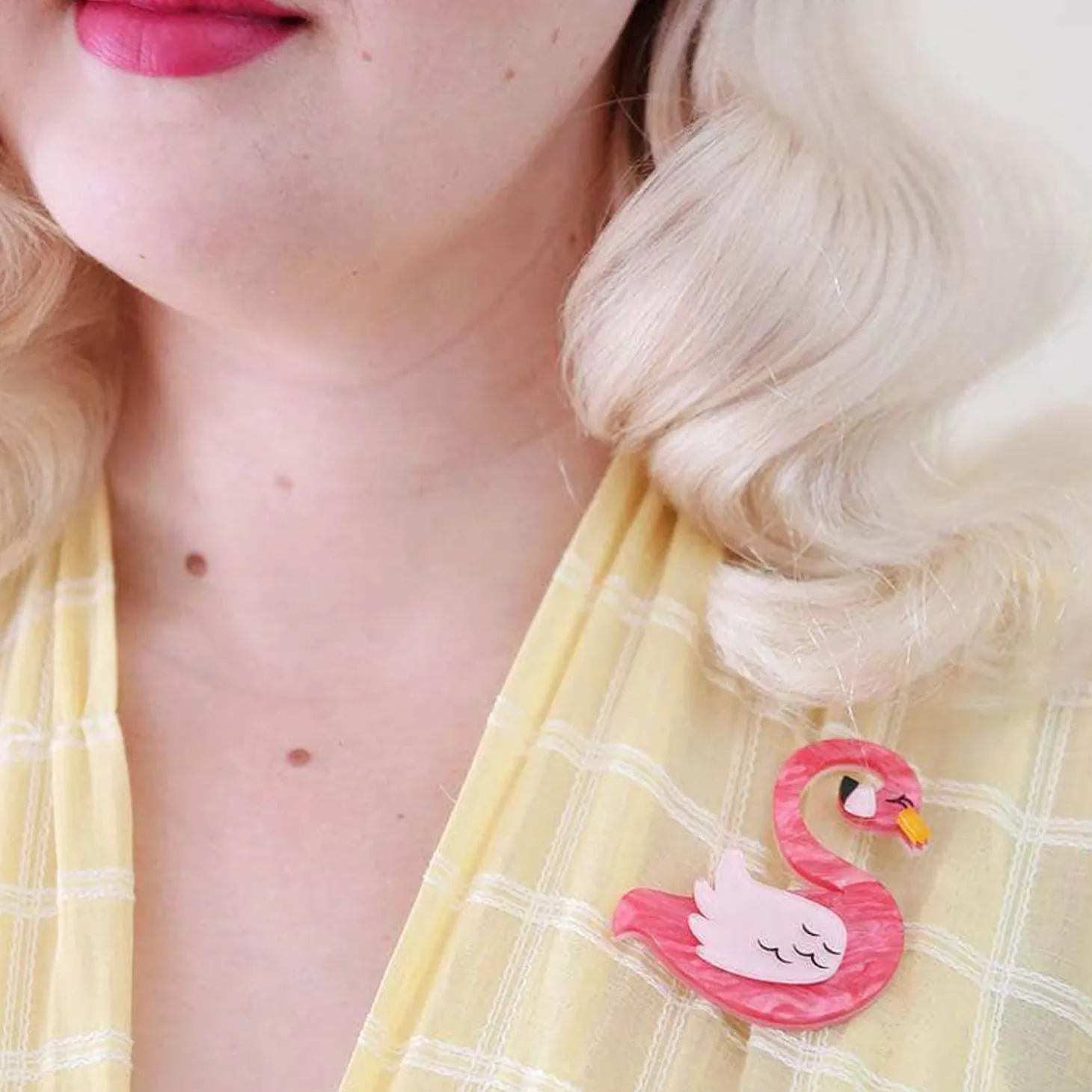 Francie The Flamingo Brooch