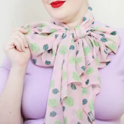 Fronds Of Fancy Monstera Large Neck Scarf