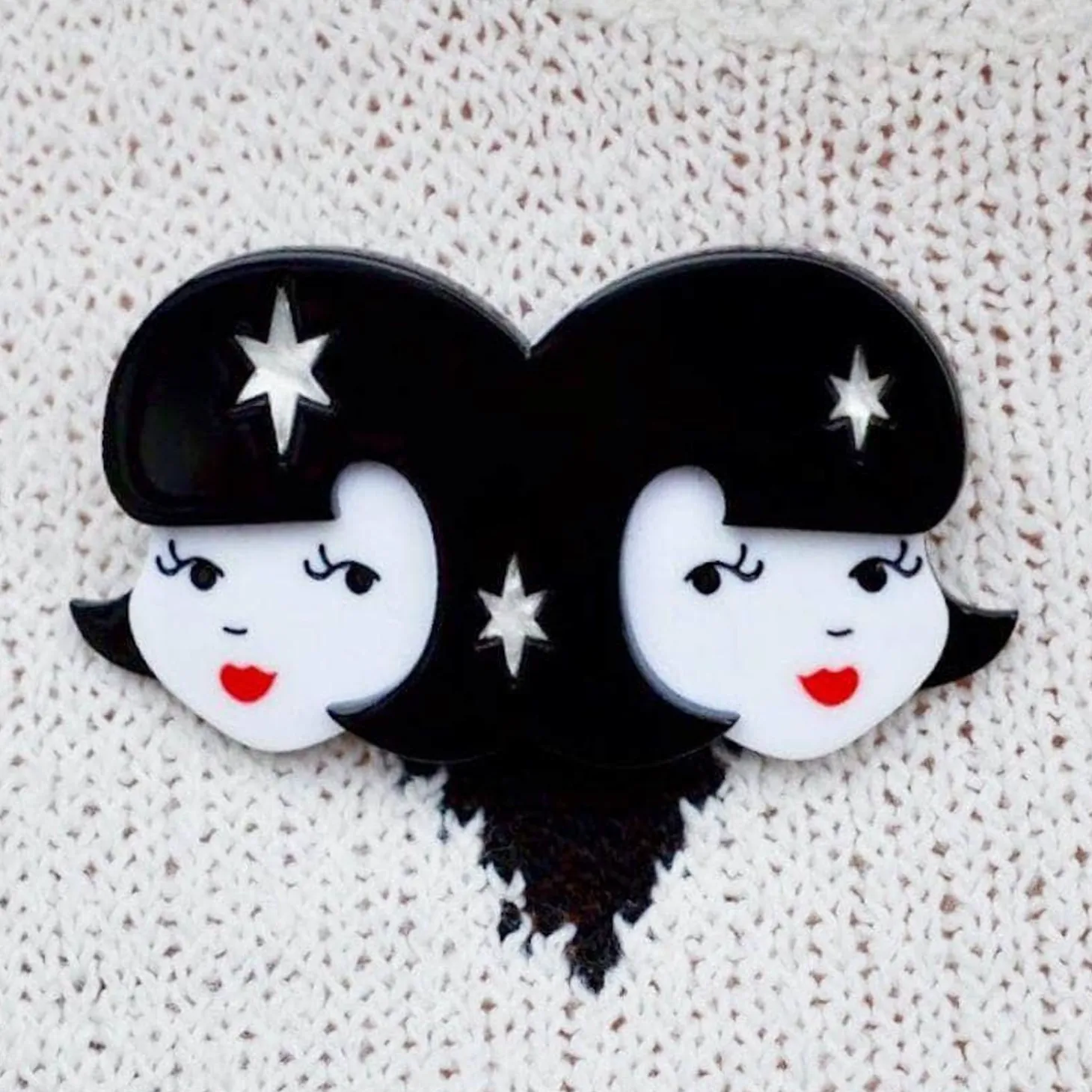 Gemini The Gentle Brooch