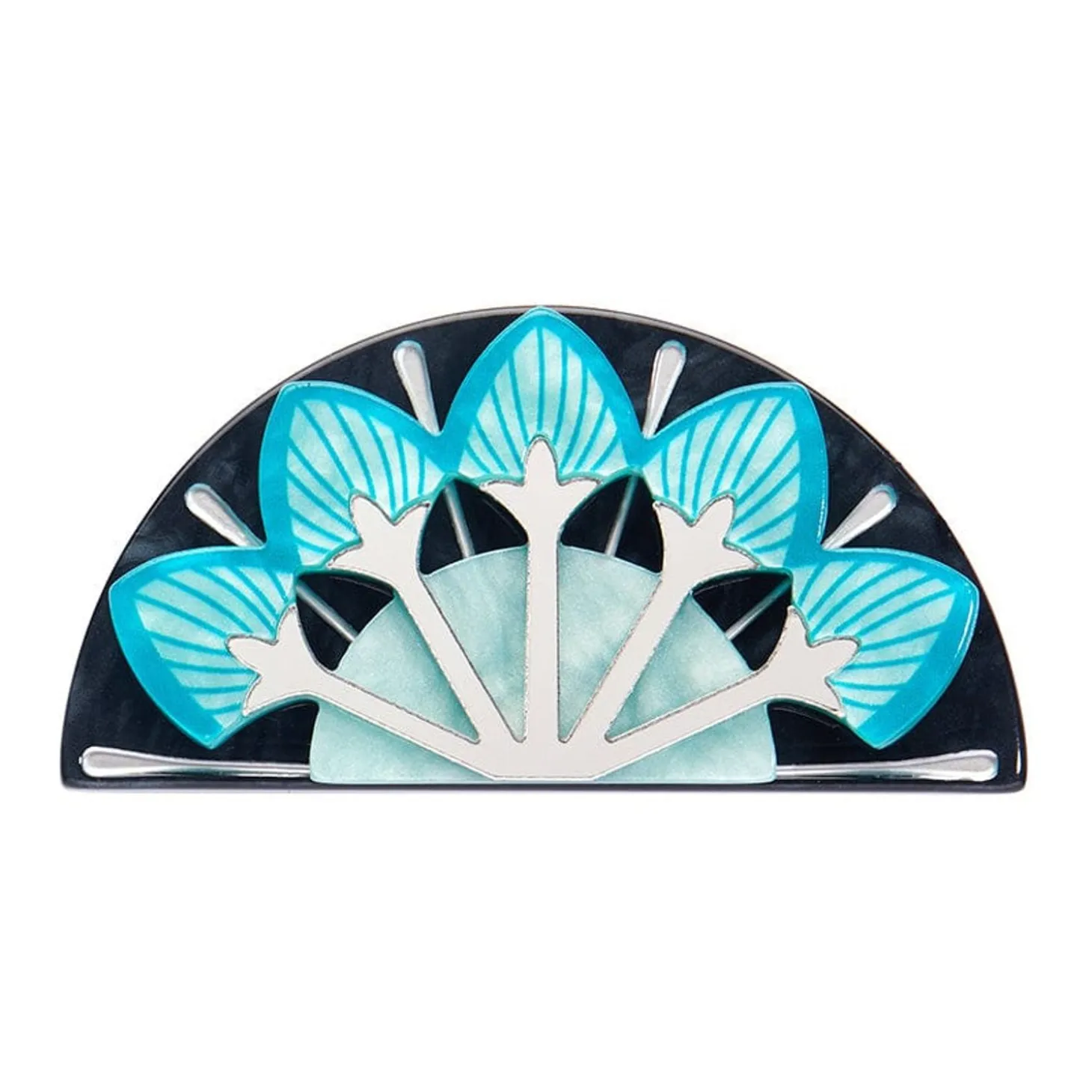 Geometric Fanfare Brooch