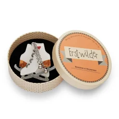 Glitter And Glide Skates Brooch