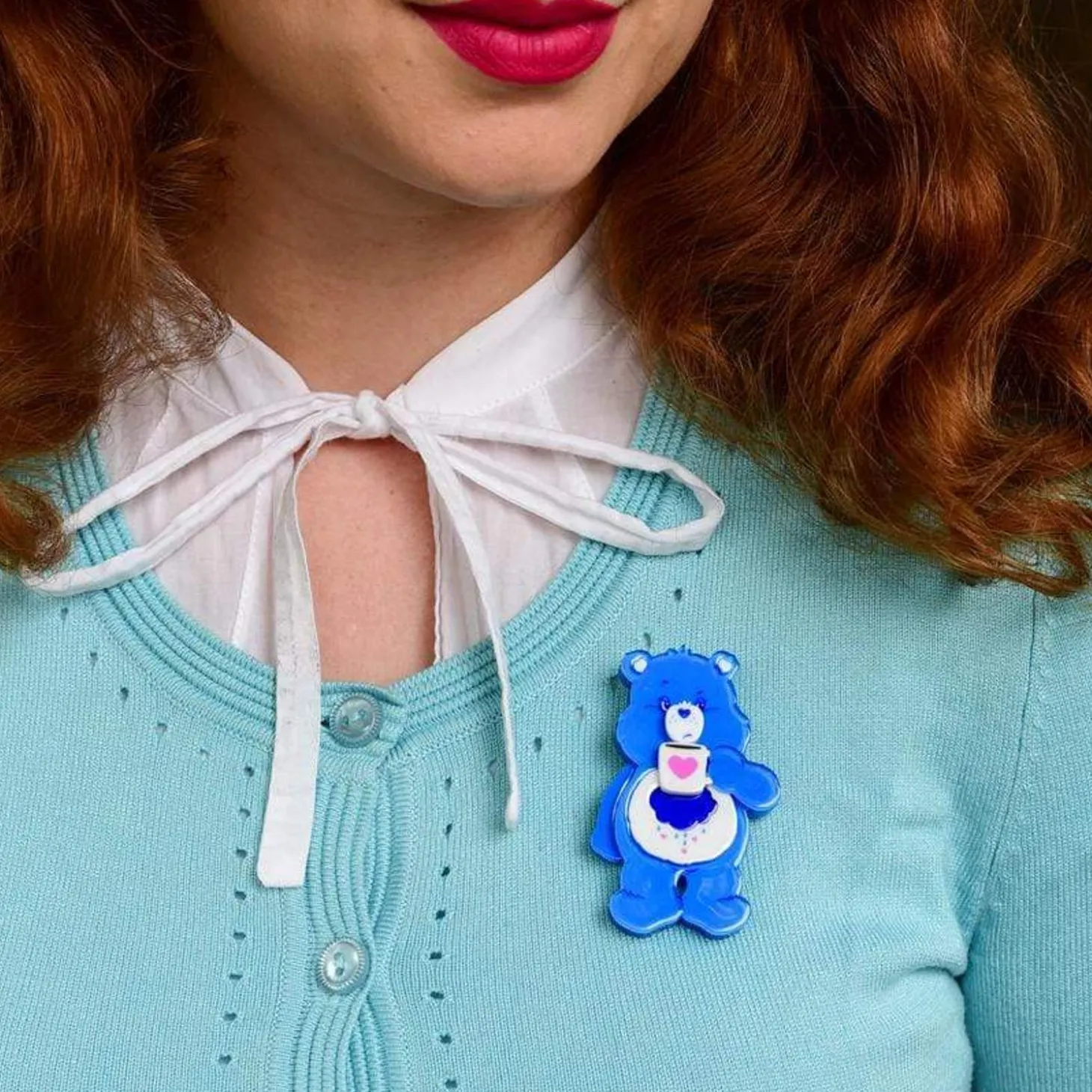 Good Morning, Grumpy Bear Brooch