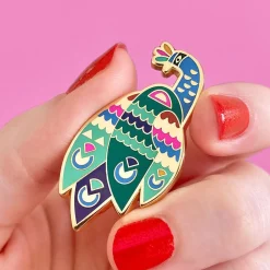 Good Tidings Peacock Enamel Pin