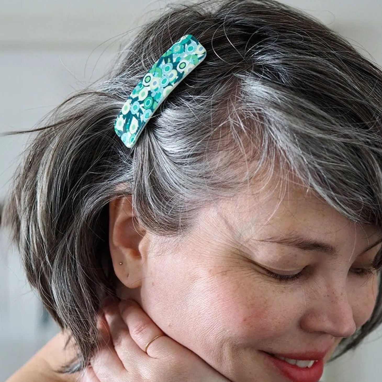 Green Gum Hair Clip Barrette