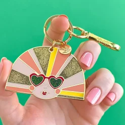 Groovy U.V. Enamel Key Ring