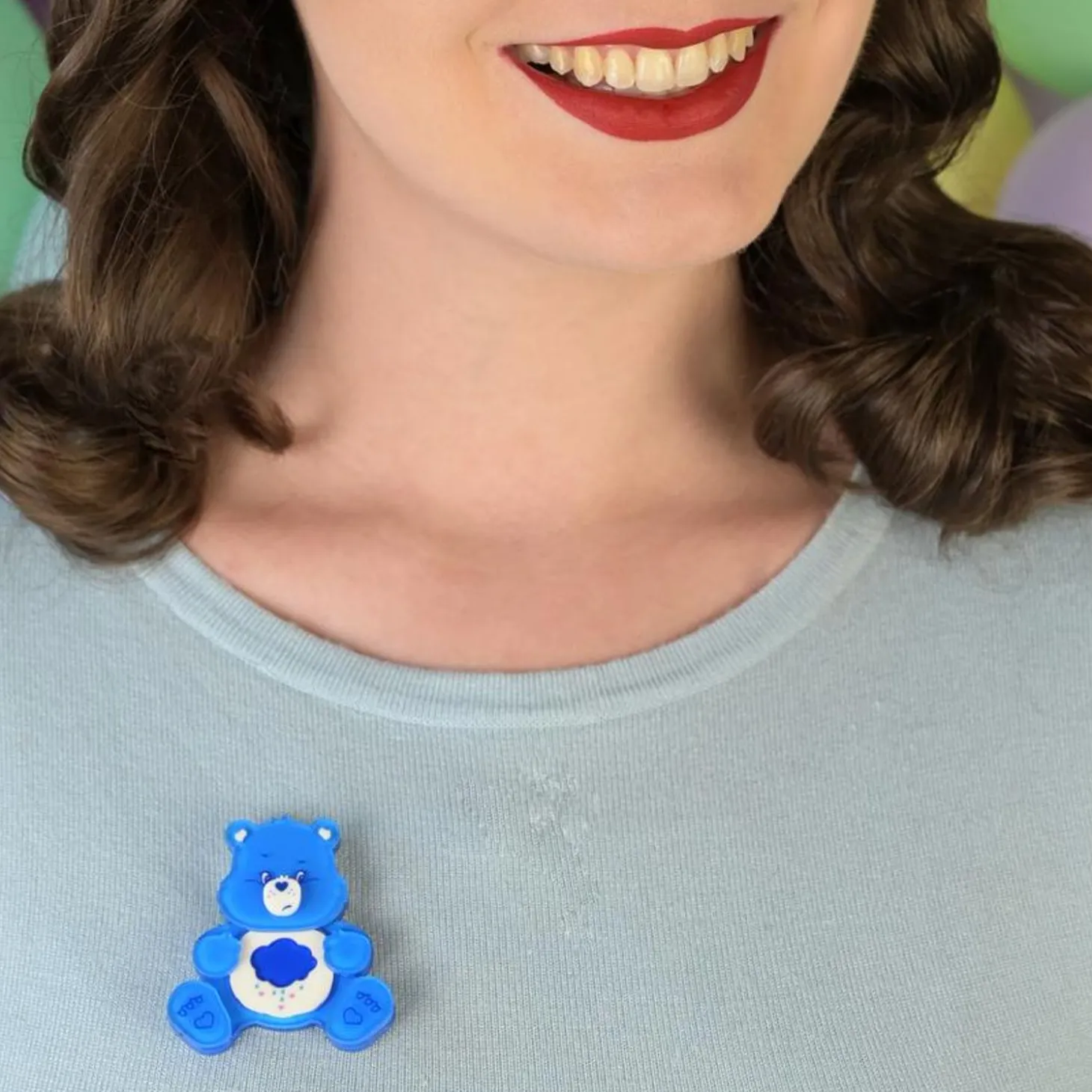 Grumpy Bear Brooch