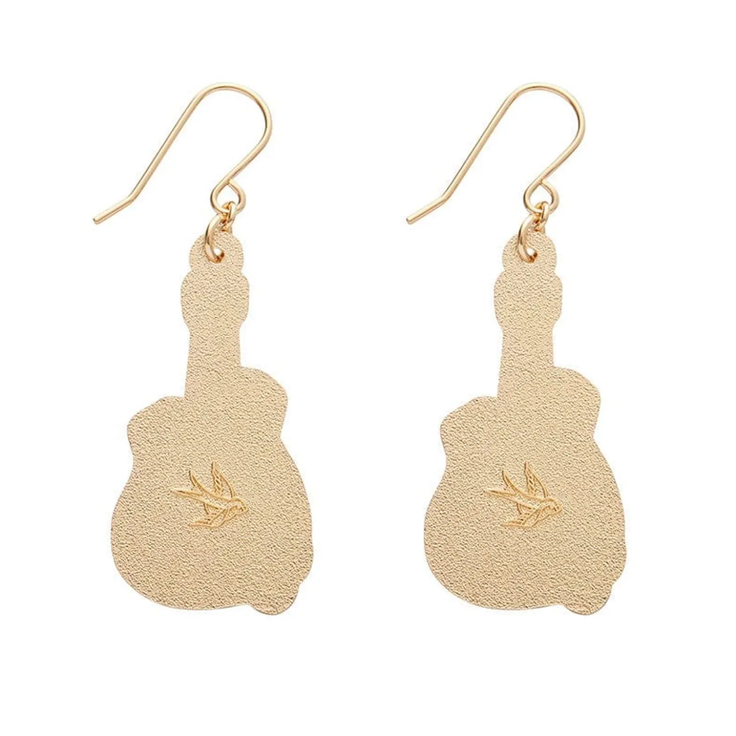 Guitar Blues Enamel Drop Earrings