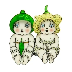 Gumnut Twins Brooch