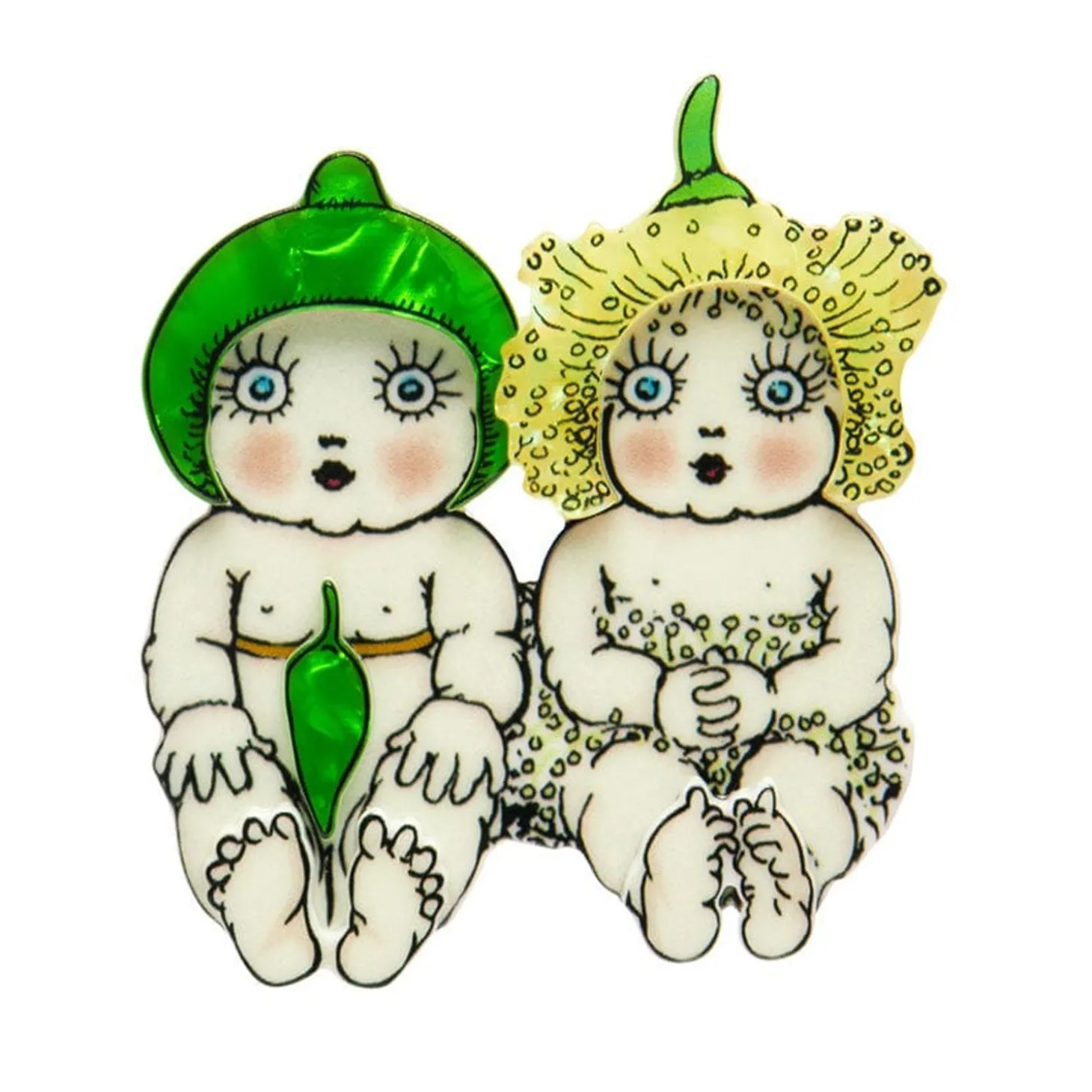 Gumnut Twins Brooch