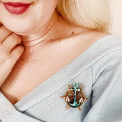 Helm And Home Mini Brooch