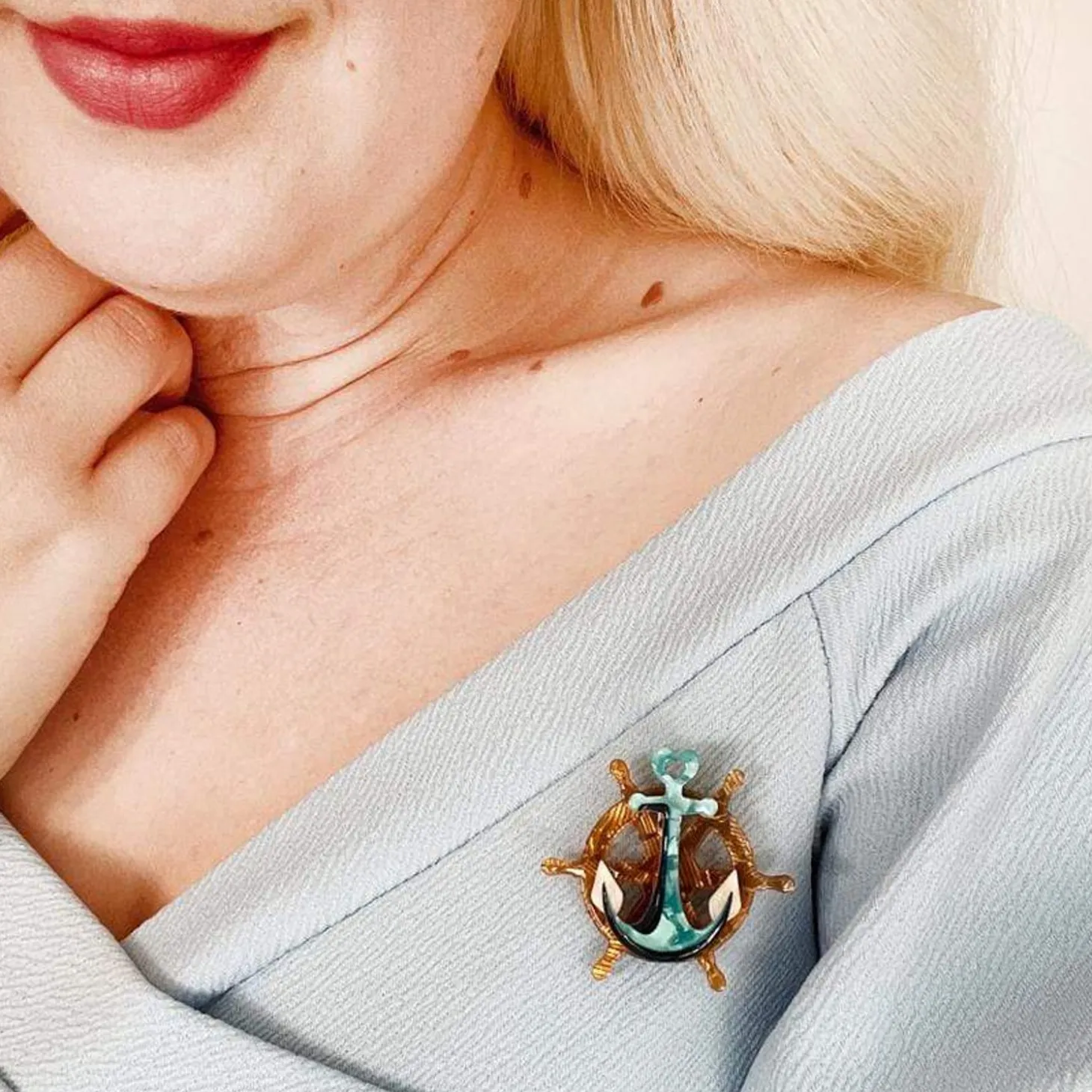 Helm And Home Mini Brooch