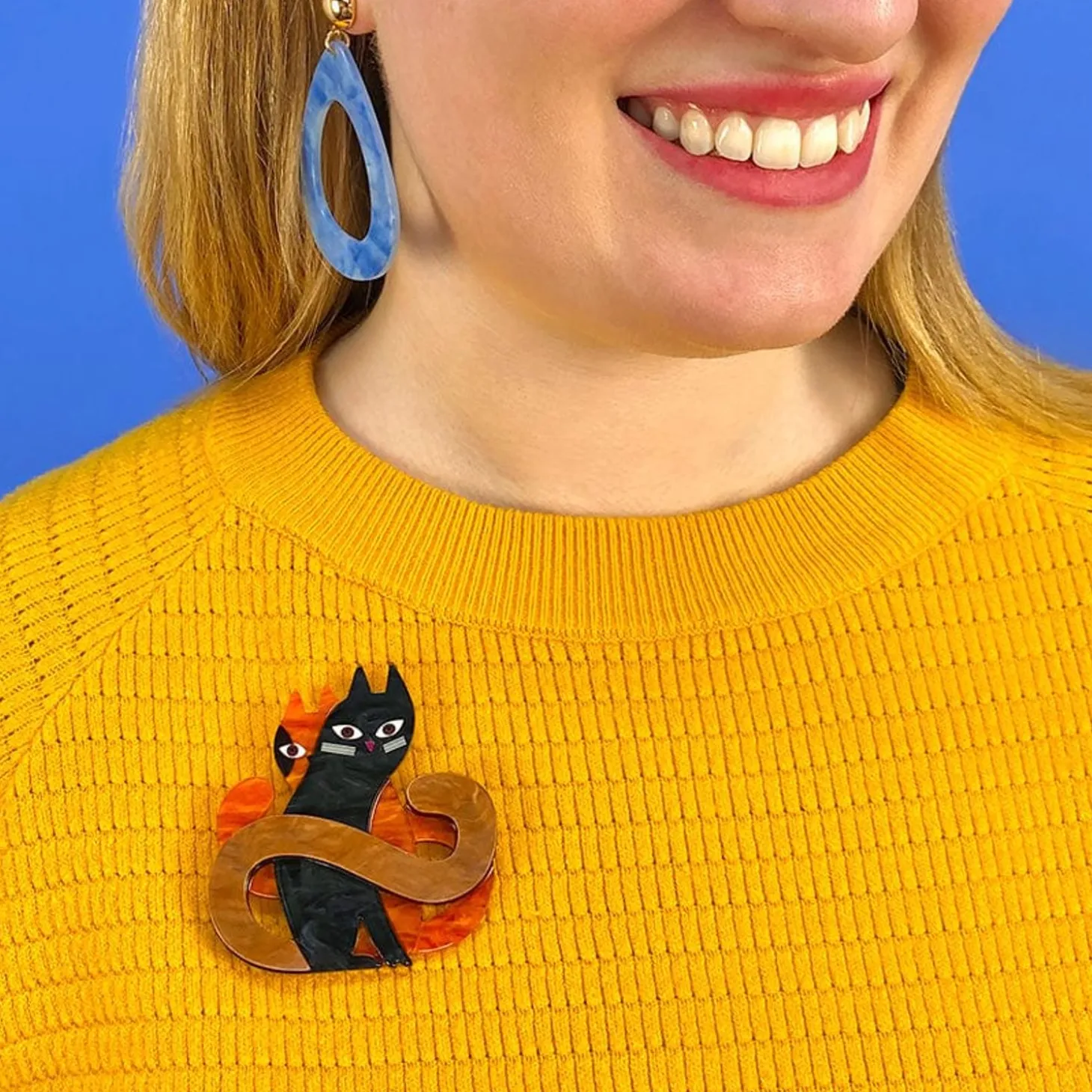 Hide And Seek Cats Brooch