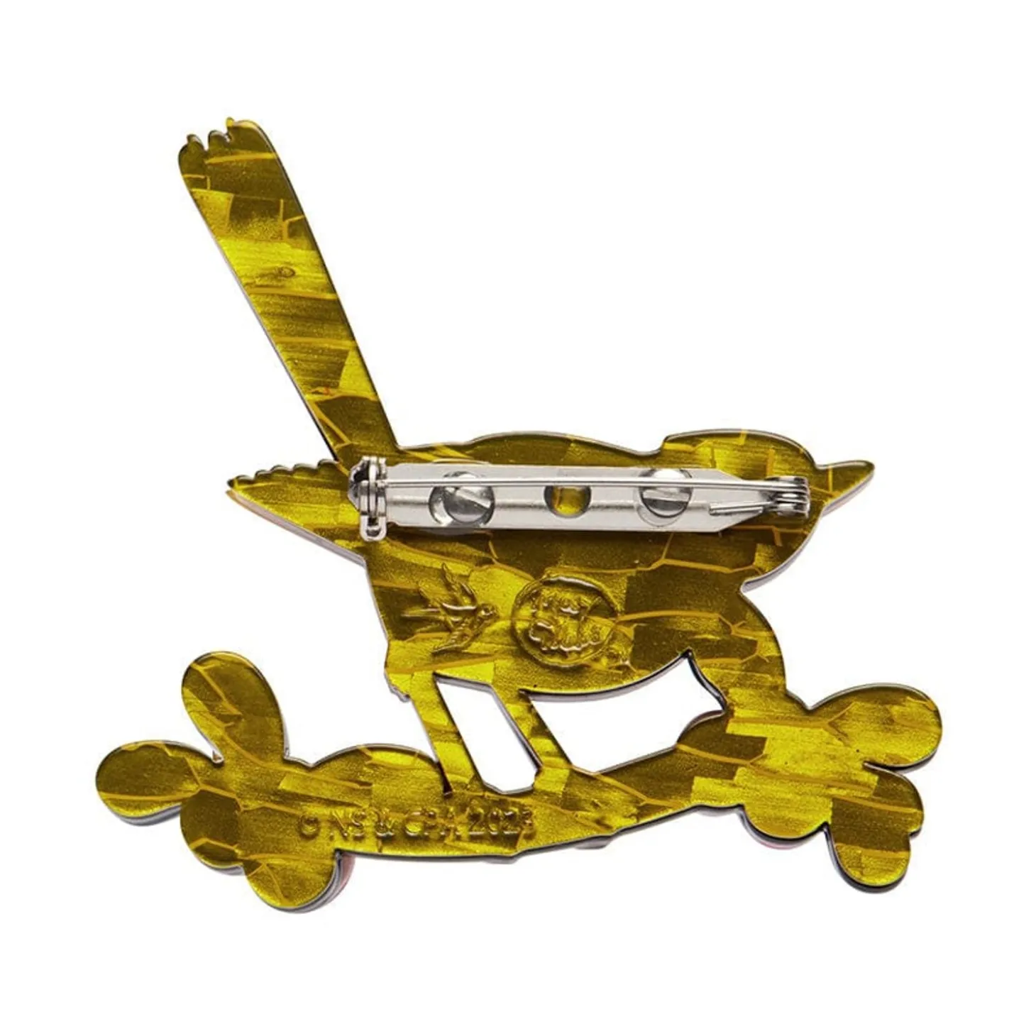 Holly Wagtail Brooch