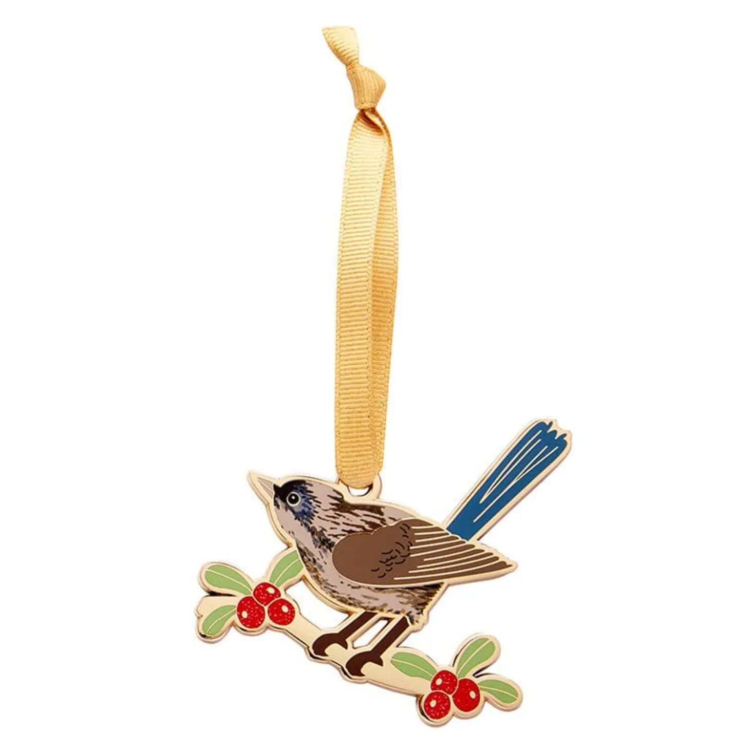 Holly Wagtail Christmas Tree Ornament