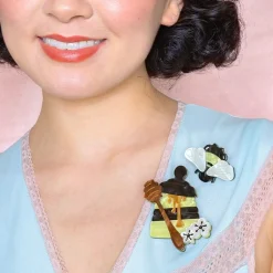 Honeydew And Nectar Brooch Set
