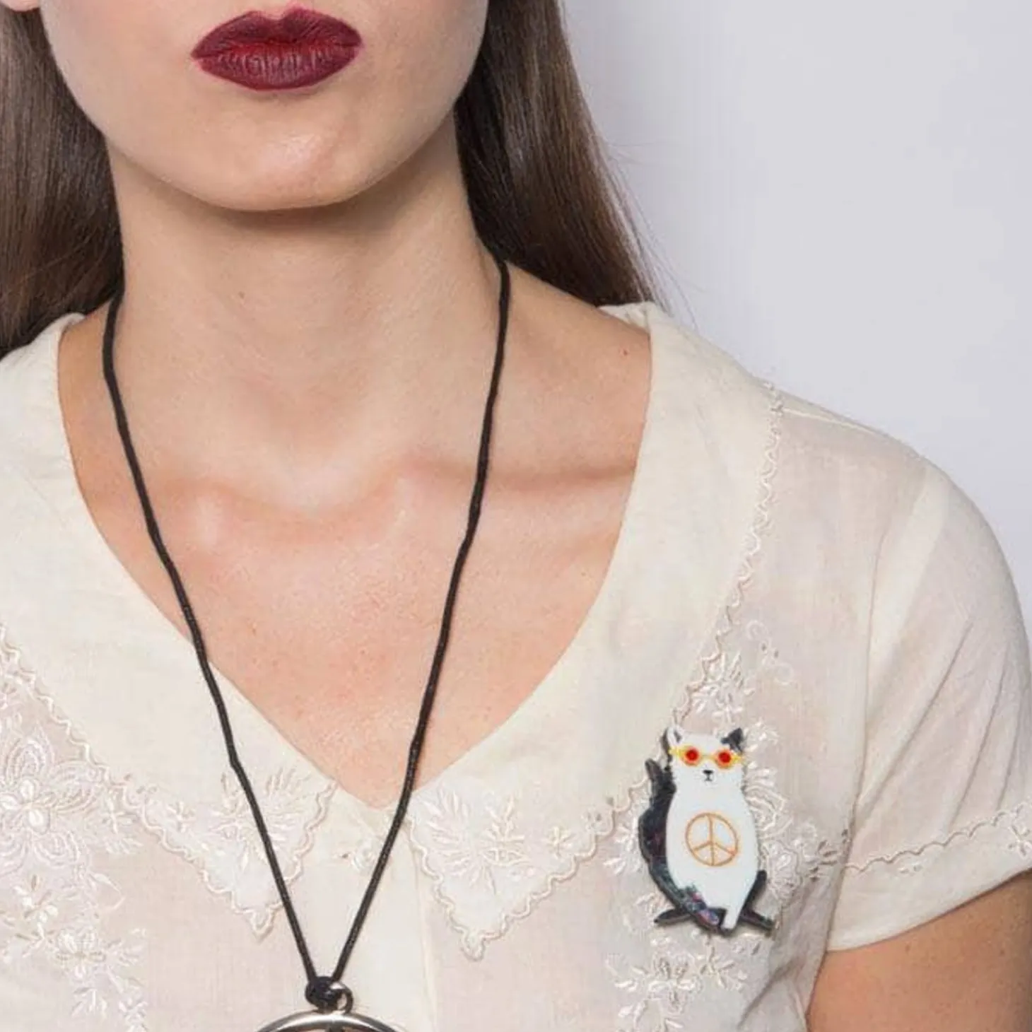 Instant Karma Cat Brooch
