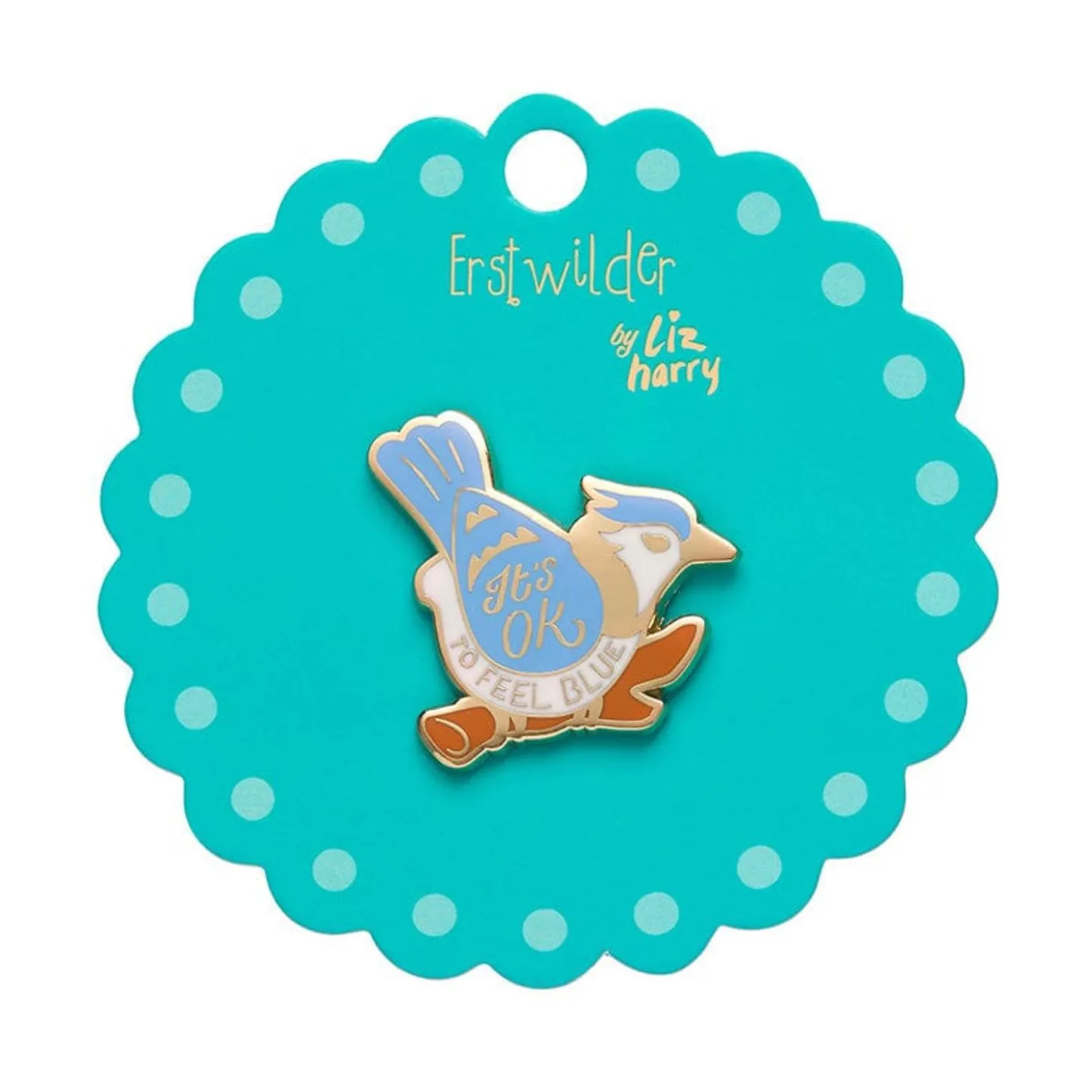 It'S Ok To Feel Blue Enamel Pin