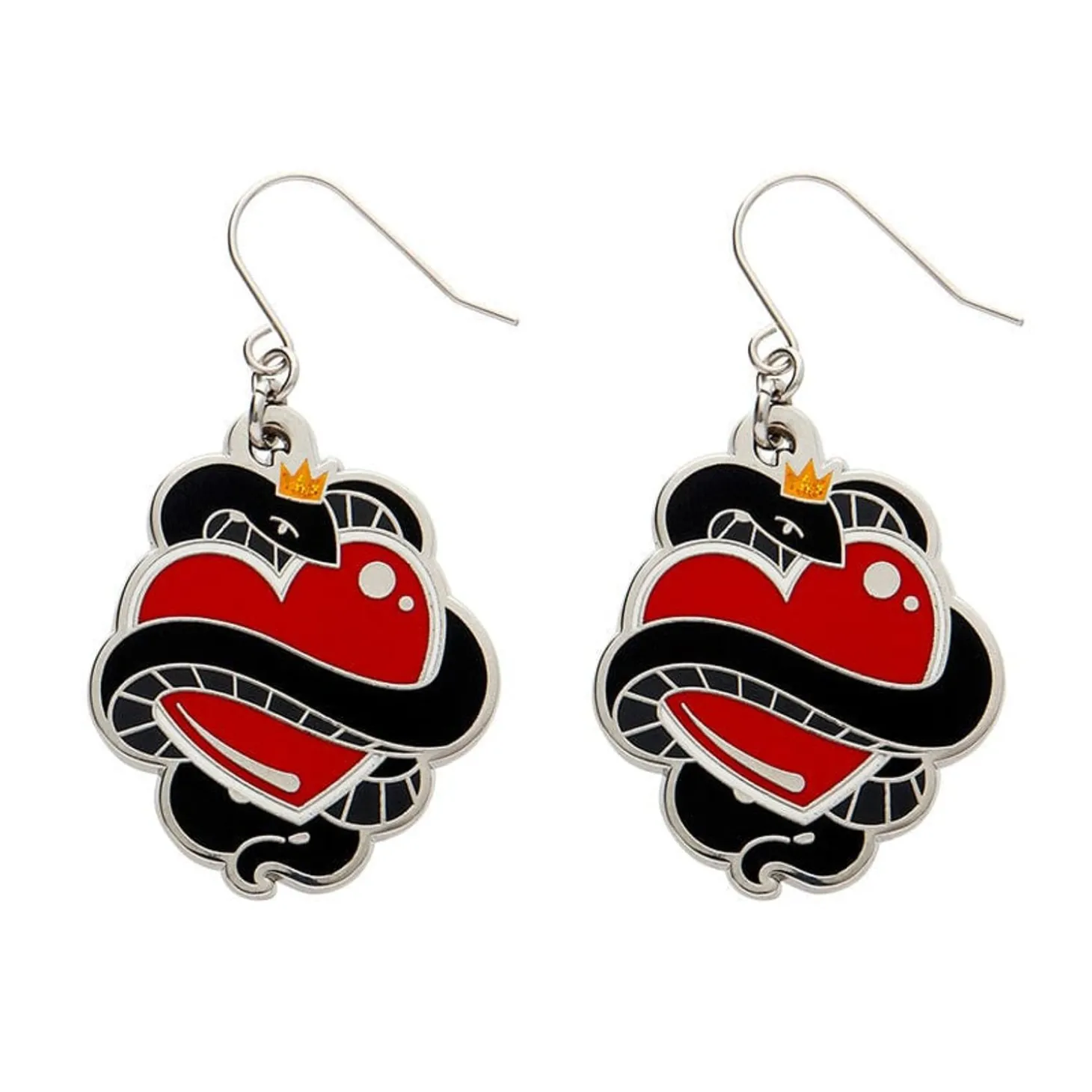 King Of Cobras Enamel Drop Earrings