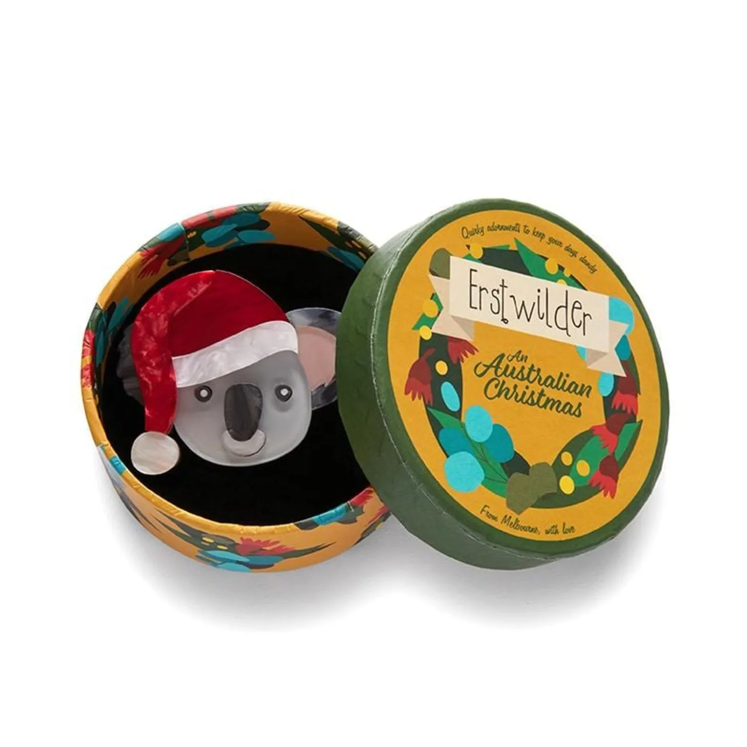 Koala Claus Brooch
